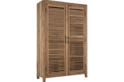 Home Office|Bedroom^Nkuku Ibo Reclaimed Wooden Slatted Cabinet – Natural - Large