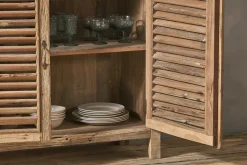 Home Office|Bedroom^Nkuku Ibo Reclaimed Wooden Slatted Sideboard - Natural