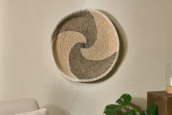 Decorative Home Accessories|Ornaments^Nkuku Idana Basket Wall Art - Natural, Black & White