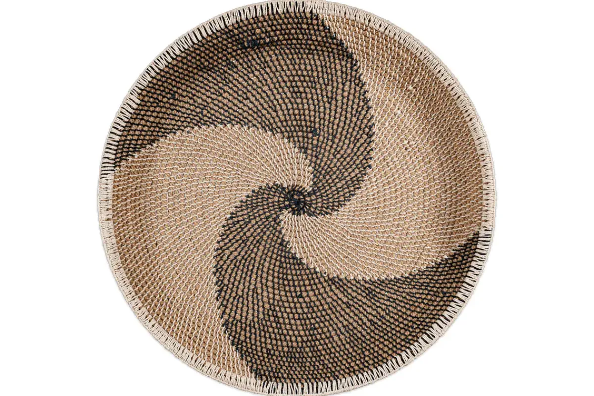 Decorative Home Accessories|Ornaments^Nkuku Idana Basket Wall Art - Natural, Black & White