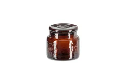 Bathroom Accessories^Nkuku Ilcoso Recycled Hammered Glass Storage Pot - Amber