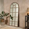Full Length Mirrors^Nkuku Imoma Iron Full Length Arch Mirror - Brass