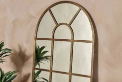 Full Length Mirrors^Nkuku Imoma Iron Full Length Arch Mirror - Brass