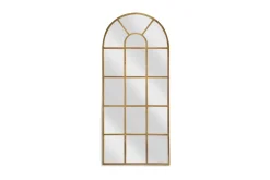 Full Length Mirrors^Nkuku Imoma Iron Full Length Arch Mirror - Brass