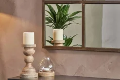 Wall Mirrors^Nkuku Imoma Iron Overmantel Arch Mirror - Brass