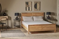 Bedroom^Nkuku Indali Mango Wood Bed - Natural
