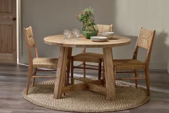 Kitchen & Dining|Dining Tables^Nkuku Indali Mango Wood Round Dining Table - Natural