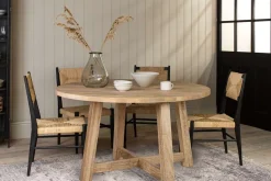 Kitchen & Dining|Dining Tables^Nkuku Indali Mango Wood Round Dining Table - Natural