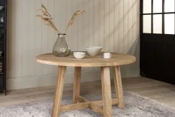 Kitchen & Dining|Dining Tables^Nkuku Indali Mango Wood Round Dining Table - Natural