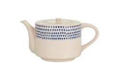 Breakfast Accessories|Teapots & Teacups^Nkuku Drop 4 Person Teapot - Cream & Indigo
