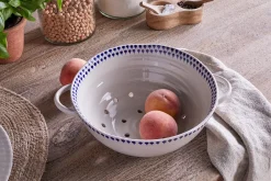 Pantry|Kitchen Storage^Nkuku Indigo Drop Colander - Indigo