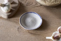 Serving Bowls^Nkuku Indigo Drop Garlic Grater - Cream & Indigo