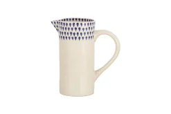 Jugs^Nkuku Drop Jug - Cream & - Small Indigo