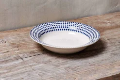Bowls^Nkuku Drop Pasta Bowl - Cream & Indigo
