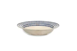 Bowls^Nkuku Drop Pasta Bowl - Cream & Indigo
