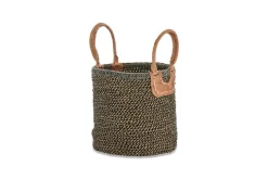 Baskets|Bathroom Accessories^Nkuku Indra Coil Basket - Charcoal