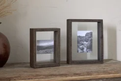 Desk Accessories|Photo Frames^Nkuku Indu Standing Mango Wood Frame - Dark Ash