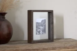 Desk Accessories|Photo Frames^Nkuku Indu Standing Mango Wood Frame - Dark Ash