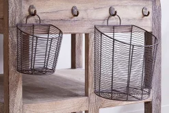 Baskets|Pantry^Nkuku Inkollu Wall Hung Baskets - Aged Brass - (Set of 2)