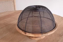 Cake Domes & Stands^Nkuku Inkollu Wire & Mango Wood Cake Stand - Aged Brass