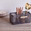 Desk Accessories|Pantry^Nkuku Inkollu Wire Cutlery Holder - Aged Brass