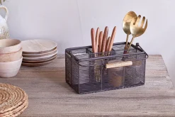Desk Accessories|Pantry^Nkuku Inkollu Wire Cutlery Holder - Aged Brass