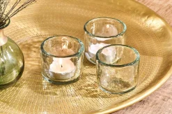 Decorative Home Accessories|Candle Holders^Nkuku Irda Glass Small Tealight - - Small (Set of 3) Clear