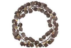 Wreaths & Garlands|Winter Berries^Nkuku Ishana Wreath - Antique Brass