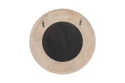 Round Mirrors|Wall Mirrors^Nkuku Itwa Mango Wood Carved Mirror - Natural