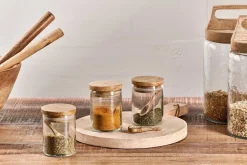 Pantry|Kitchen Storage^Nkuku Izaan Spice Jar - Clear - (Set of 3)