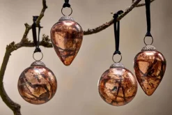 Baubles & Tree Decorations|Winter Berries^Nkuku Jalshara Baubles - (Set of 4) Antique Copper