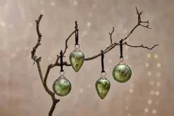 Baubles & Tree Decorations|Shades Of Nature^Nkuku Jalshara Baubles - (Set of 4) Moss