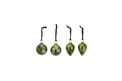 Baubles & Tree Decorations|Shades Of Nature^Nkuku Jalshara Baubles - (Set of 4) Moss