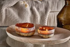 Decorative Home Accessories|Candle Holders^Nkuku Janka Tealight Holders - Amber (Set of 2) Dark Amber