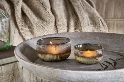 Decorative Home Accessories|Candle Holders^Nkuku Janka Tealight Holders - (Set of 2) Charcoal
