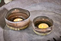Decorative Home Accessories|Candle Holders^Nkuku Janka Tealight Holders - (Set of 2) Charcoal