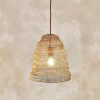 Lampshades|Pendant Shades^Nkuku Jatani Wire Lampshade - Antique Brass - Small Oval