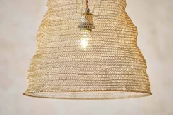 Lampshades|Pendant Shades^Nkuku Jatani Wire Lampshade - Antique Brass - Small Oval