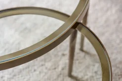 Living|Coffee Tables^Nkuku Jiya Iron & Glass Nested Coffee Tables - Brass