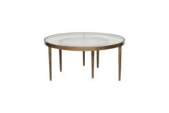 Living|Coffee Tables^Nkuku Jiya Iron & Glass Nested Coffee Tables - Brass