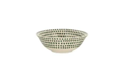 Breakfast Accessories|Bowls^Nkuku Juniper Drop Cereal Bowl - Cream & Juniper