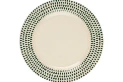 Plates^Nkuku Juniper Drop Dinner Plate - Cream & Juniper