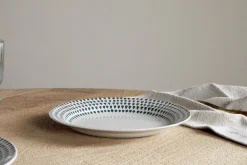 Christmas Table^Nkuku Juniper Drop Dinnerware Set - (Set of 12) Cream & Juniper