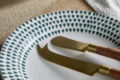 Christmas Table^Nkuku Juniper Drop Dinnerware Set - (Set of 12) Cream & Juniper
