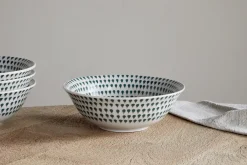 Christmas Table^Nkuku Juniper Drop Dinnerware Set - (Set of 12) Cream & Juniper