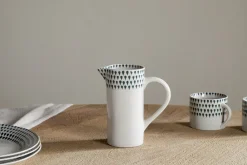 Jugs^Nkuku Juniper Drop Jug - - Small Cream & Juniper