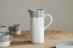 Jugs^Nkuku Juniper Drop Jug - Cream & Juniper - Large Green