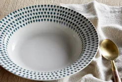 Bowls^Nkuku Juniper Drop Pasta Bowl - Cream & Juniper