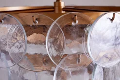 Statement Lighting|Pendant Shades^Nkuku Kagitha Recycled Glass Chandelier - Clear
