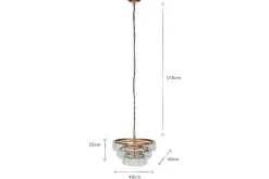 Statement Lighting|Pendant Shades^Nkuku Kagitha Recycled Glass Chandelier - Clear